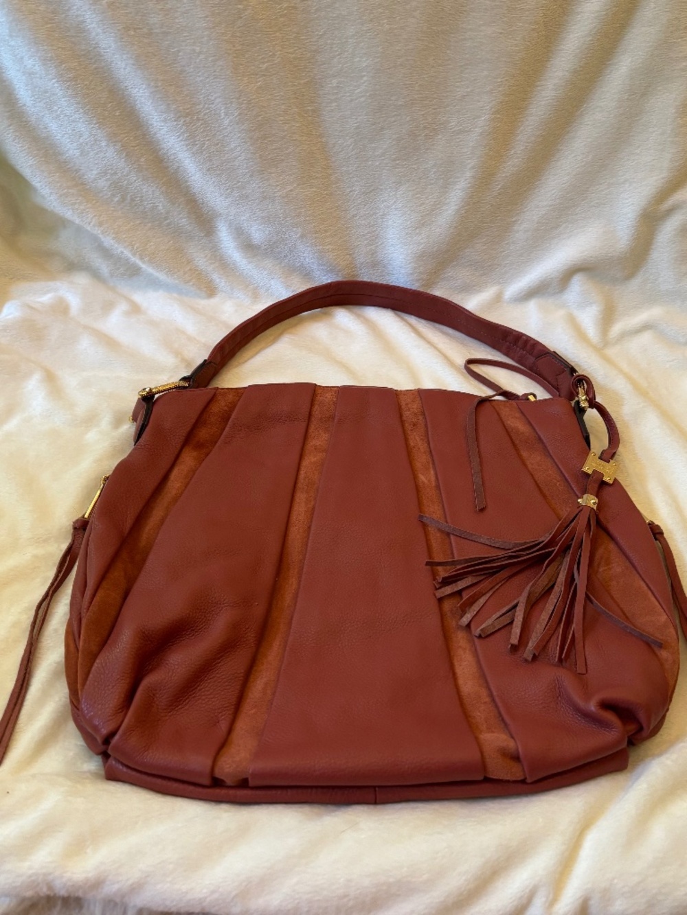 Aimee Kestenberg Leather and suede handbag